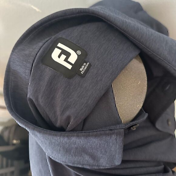 FootJoy Mens Medium Gray Emerald Bay Short Sleeve Polo - Picture 5 of 5